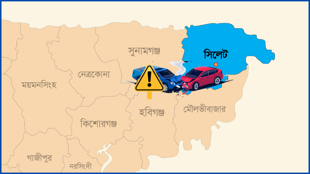 নভেম্বরে সিলেটে সড়ক দুর্ঘটনায় ৩২ জনের মৃত্যু