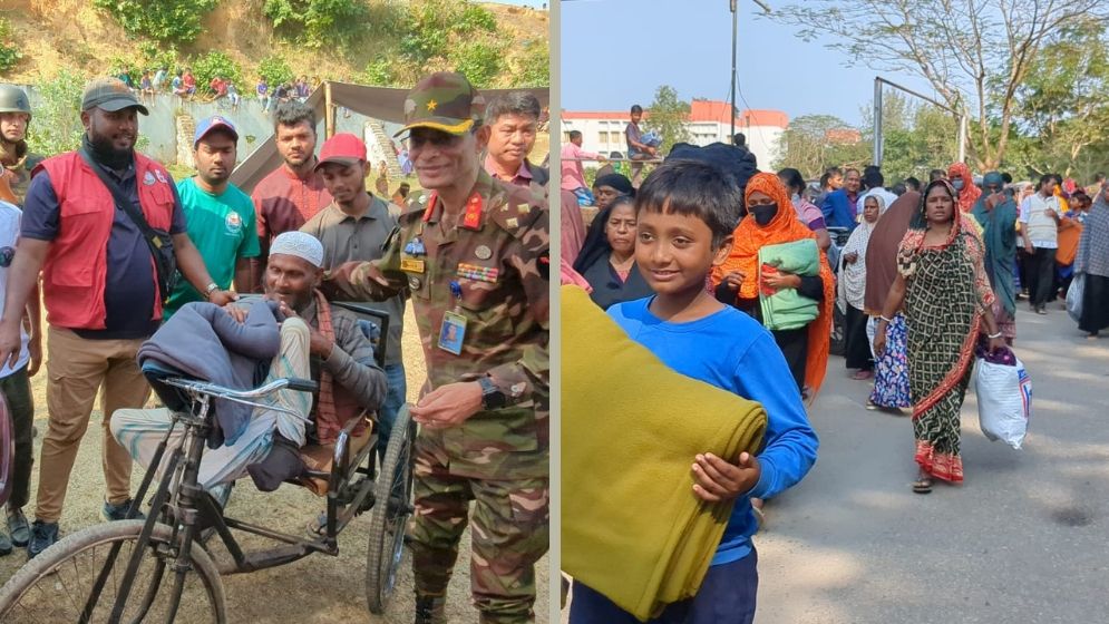 ৬ শতাধিক শীতার্ত পরিবারে সেনাবাহিনীর শীতবস্ত্র বিতরণ