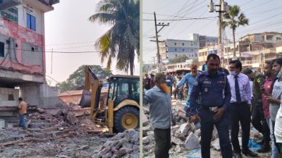 চাঁদপুর-কুমিল্লা আঞ্চলিক সড়কে ৫ শতাধিক অবৈধ স্থাপনা উচ্ছেদ