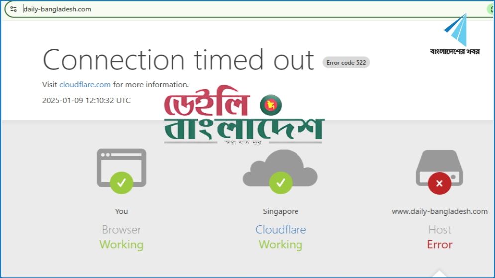 খুঁজে পাওয়া যাচ্ছে না ডেইলি বাংলাদেশ