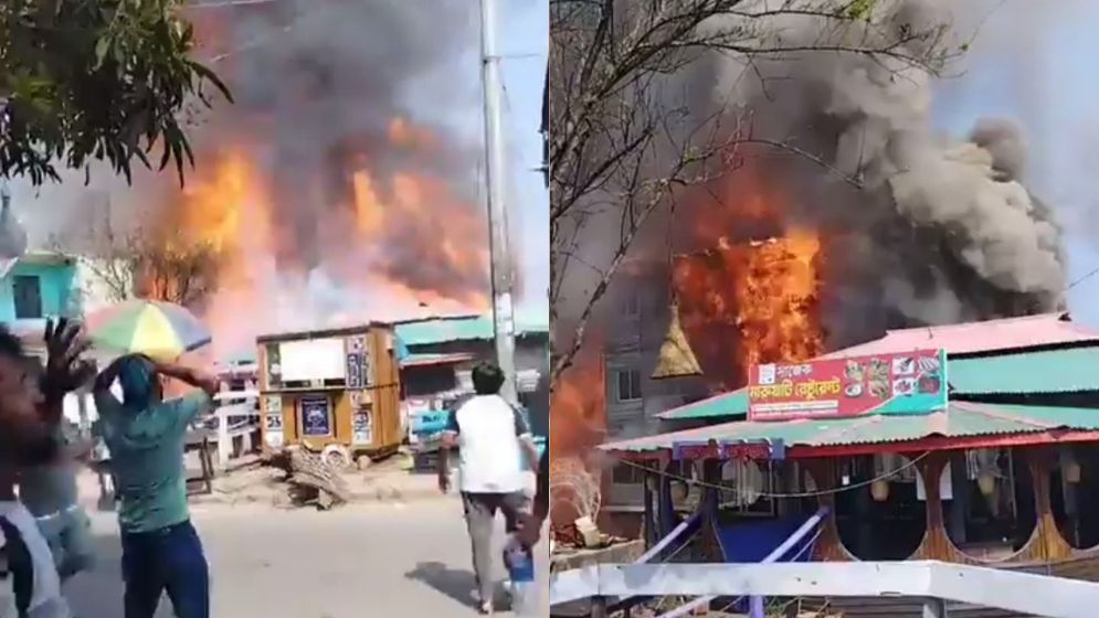 সাজেকে ভয়াবহ আগুনে পুড়ল ৩০ হোটেল-রিসোর্ট