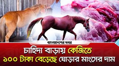 চাহিদা বাড়ায় কেজিতে ১০০ টাকা বাড়িয়ে দিয়েছে ঘোড়ার মাংসের দাম