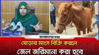 ঘোড়ার মাংস বিক্রি করলে জেল-জরিমানা