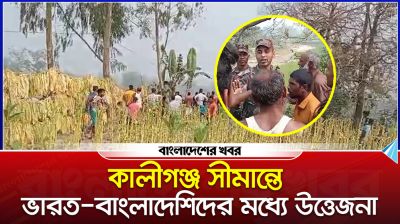 কালীগঞ্জ সীমান্তে ভারত-বাংলাদেশিদের মধ্যে উত্তেজনা