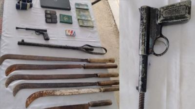 ছাতকে সেনা অভিযানে অস্ত্র উদ্ধার