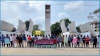 ফিলিস্তিনে গণহত্যা বন্ধের আহ্বান কুবির সাদা দল ও ছাত্রদলের
