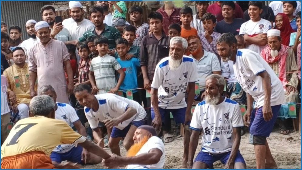 পহেলা বৈশাখে প্রবীণরা মেতেছেন হাডুডু খেলায়