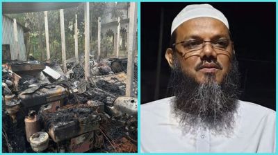 চিত্রশিল্পী মানবেন্দ্র ঘোষের বাড়িতে আগুন, জড়িতদের বিচার দাবি ইসলামী আন্দোলনের
