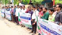 লালমনিরহাটে সাংবাদিক শাহিনুরের মুক্তির দাবিতে মানববন্ধন