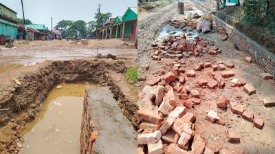 চারাগাঁও শুল্কস্টেশনে সড়ক নির্মাণে অনিয়মের অভিযোগ