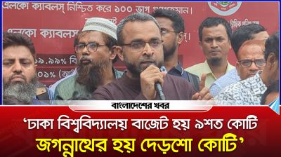 ‘ঢাবির বাজেট হয় ৯শত কোটি টাকা, জগন্নাথের হয় দেড়শো কোটি টাকা’