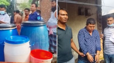 শ্রীপুরে মাদকবিরোধী অভিযানে চোলাই মদসহ আটক ১