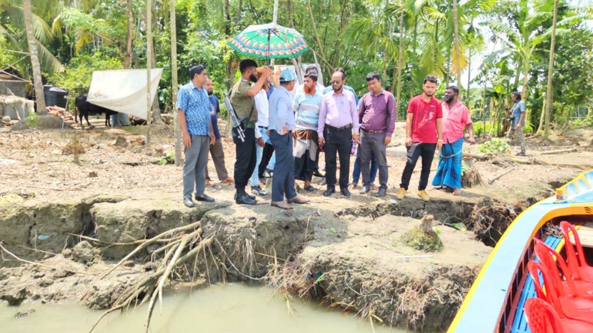 বিষখালীর ভাঙন ঠেকাতে দ্রুত পদক্ষেপের আশ্বাস প্রশাসনের