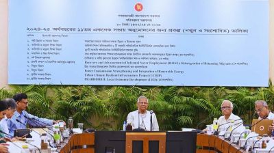 প্রধান উপদেষ্টার সভাপতিত্বে একনেক সভা অনুষ্ঠিত