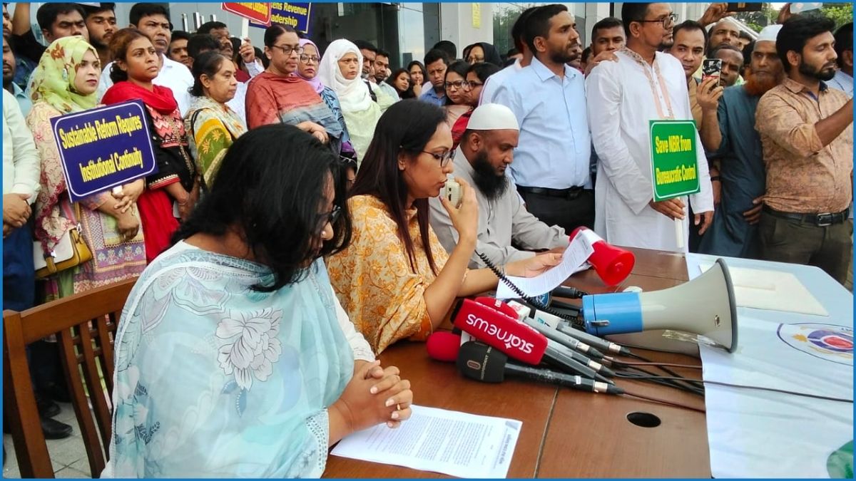 কর্মবিরতি চালিয়ে যাওয়ার ঘোষণা এনবিআর কর্মকর্তাদের