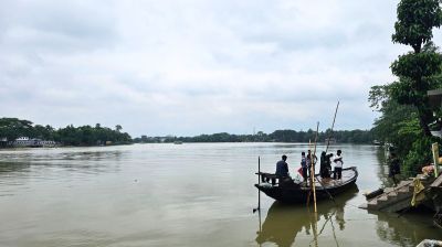 সুনামগঞ্জে টানা বৃষ্টি ও পাহাড়ি ঢলে নদ-নদীর পানি বৃদ্ধি