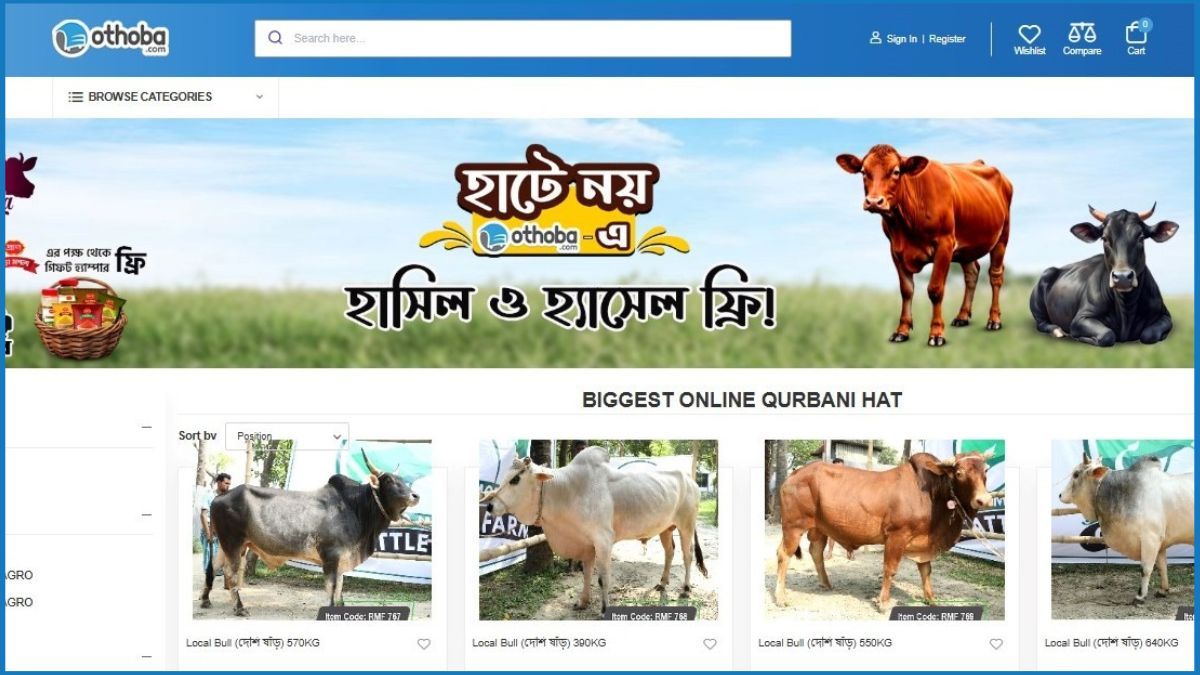 জনপ্রিয় হচ্ছে অনলাইন কোরবানির পশুর হাট