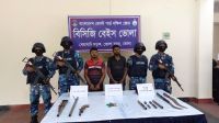 ভোলায় ‘ডাকাত সিরাজ বাহিনীর’ ২ সদস্য আটক, অস্ত্র-গুলি উদ্ধার