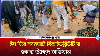 বি আই ডব্লিউ টি সির অভিযান, সদরঘাটে হকার উচ্ছেদ