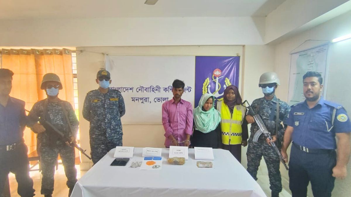 মনপুরায় মাদকসহ স্বামী-স্ত্রী গ্রেপ্তার