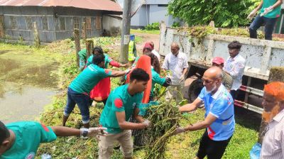 পিরোজপুর সরকারি উচ্চ বিদ্যালয়ের পরিত্যক্ত পুকুরের সংস্কার শুরু