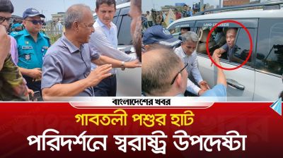 গাবতলী পশুর হাট পরিদর্শনে স্বরাষ্ট্র উপদেষ্টা
