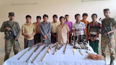 বান্দরবানে সেনা অভিযানে জেএসএসের ৯ সক্রিয় সদস্য আটক