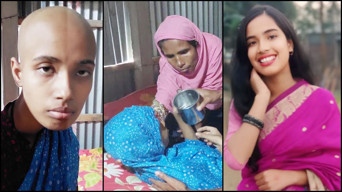 মৃত্যুর প্রহর গুনছে ক্যান্সার আক্রান্ত ১২ বছরের তাসলিমা