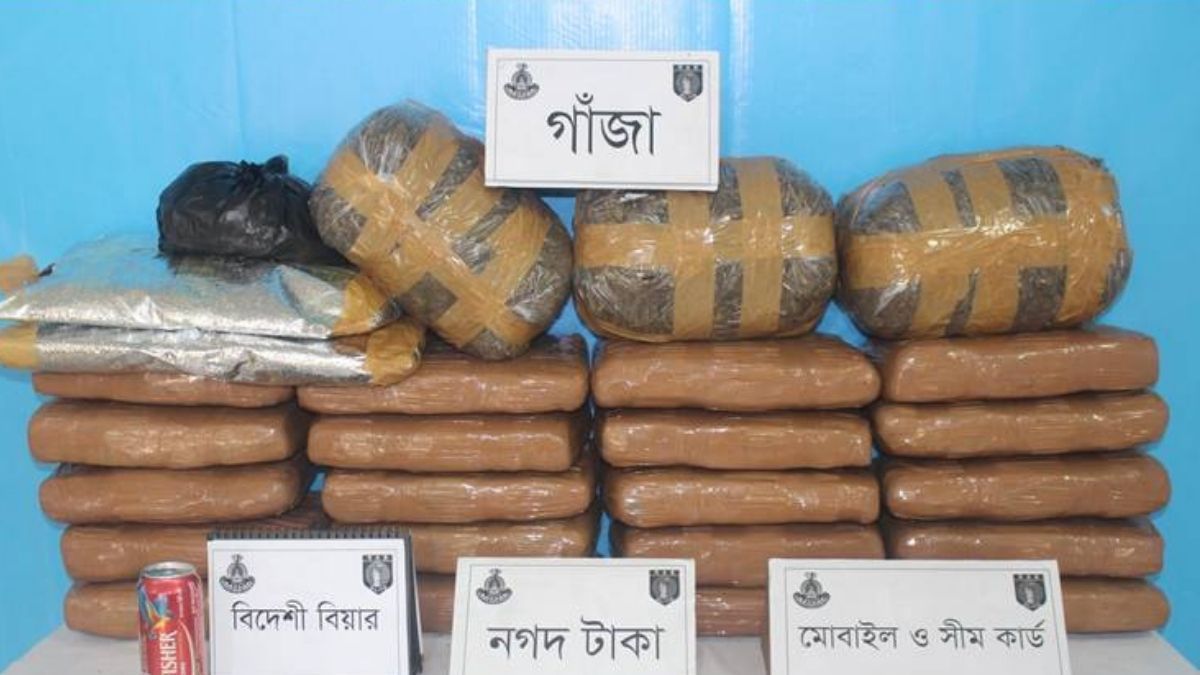 কিশোরগঞ্জে ৫১ কেজি গাঁজাসহ ২ মাদক কারবারি গ্রেপ্তার