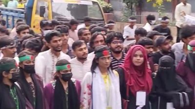 গোপালগঞ্জে হামলার প্রতিবাদে মাদারীপুরে এনসিপির বিক্ষোভ