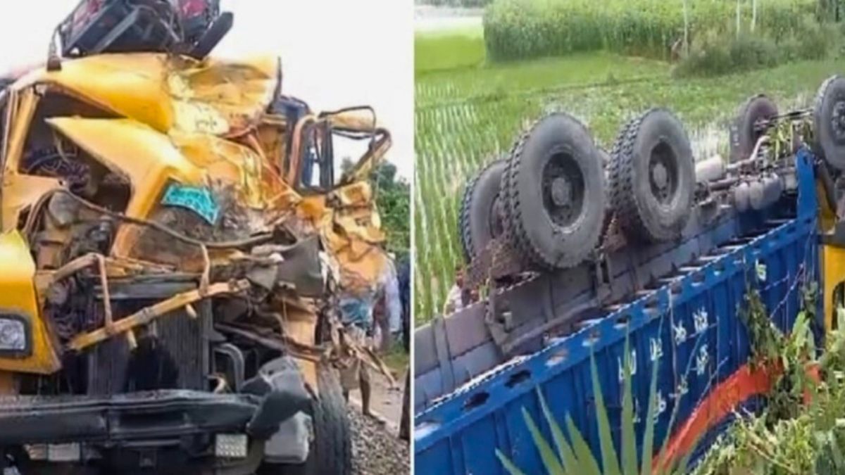 নওগাঁয় ট্রাকের মুখোমুখি সংঘর্ষে হেলপার নিহত