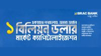 মার্কেট ক্যাপিটালাইজেশনে ১ বিলিয়ন মার্কিন ডলার ছাড়াল ব্র্যাক ব্যাংক