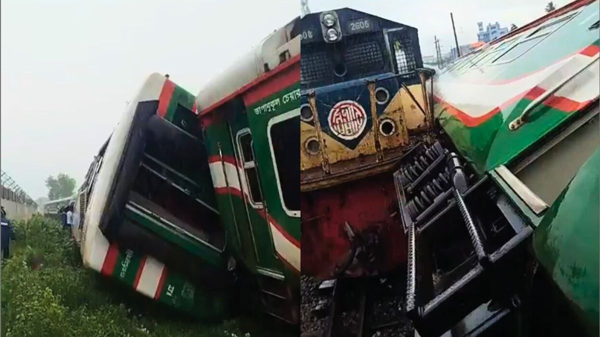 লালমনিরহাটে ২ ট্রেনের মুখোমুখি সংঘর্ষ, উল্টে গেছে বগি