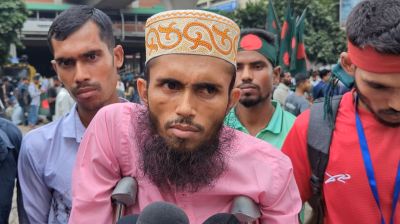 শাহবাগে জুলাই সদনদের দাবিতে  জুলাই যোদ্ধাদের বক্তব্য