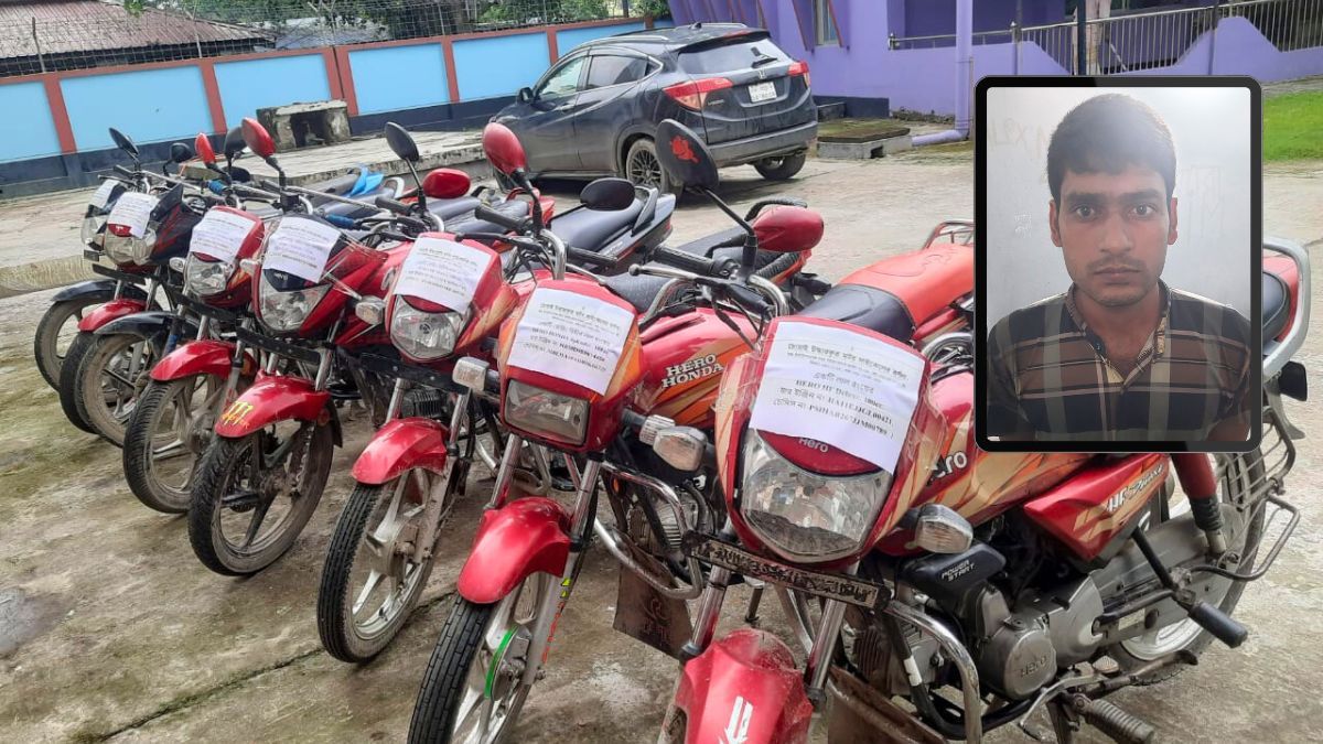 চাঁপাইনবাবগঞ্জে ৮ চোরাই মোটরসাইকেলসহ আন্তঃজেলা চোরচক্রের সদস্য গ্রেপ্তার