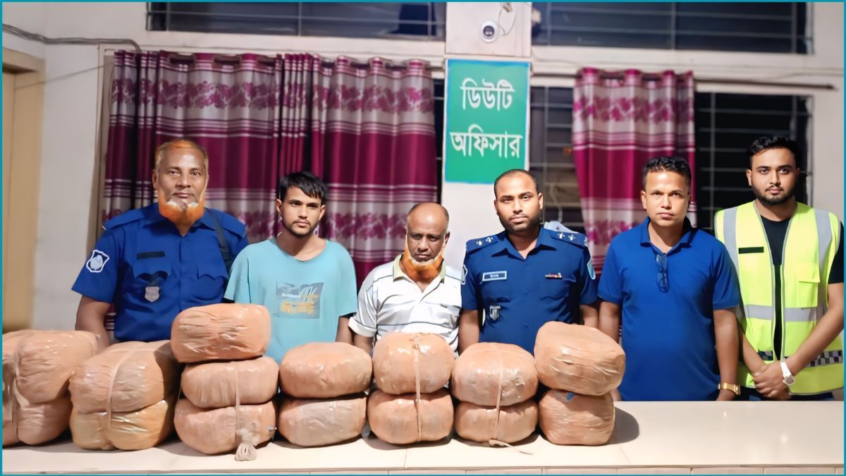 কিশোরগঞ্জে ৩০ কেজি গাঁজাসহ ২ মাদক কারবারি গ্রেপ্তার