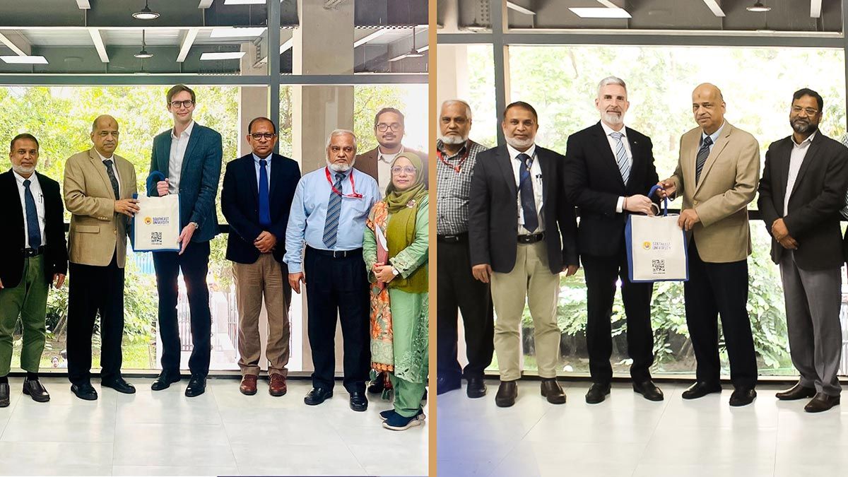 সাউথইস্ট ইউনিভার্সিটিতে ডেনমার্ক ও সুইজারল্যান্ড দূতাবাসের প্রতিনিধি দলের সফর