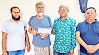 ক্যান্সার রোগীকে শাহ্জালাল ইসলামী ব্যাংকের ৫ লাখ টাকার অনুদান