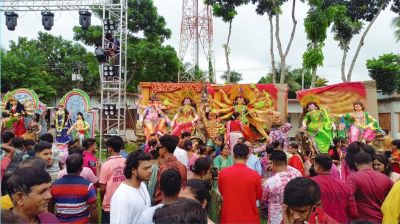 দুর্গোৎসবের পরিসমাপ্তি ঘটতে যাচ্ছে আজ