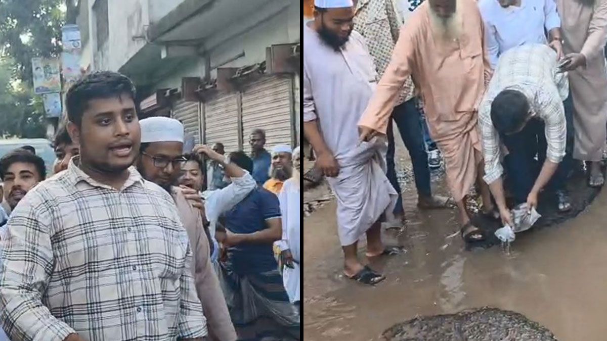 কুমিল্লায় সড়কে মাছ ছেড়ে হাসনাত আবদুল্লাহর প্রতিবাদ