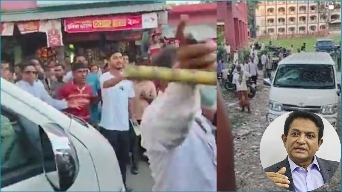 ফরিদপুরে এ কে আজাদের গণসংযোগে যুবদলের হামলা, গাড়ি ভাঙচুর