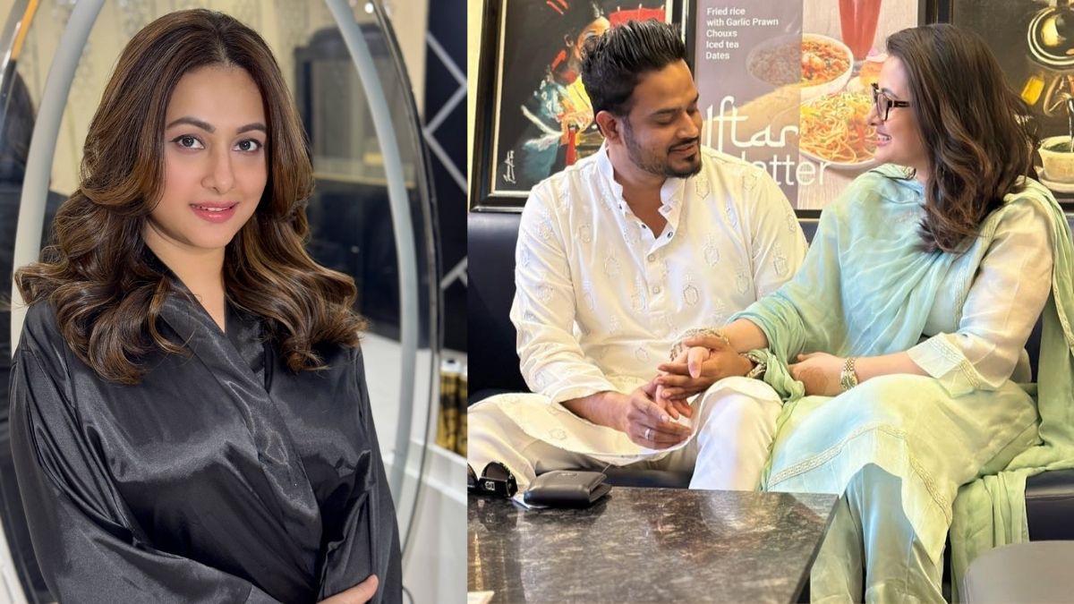 বিচ্ছেদের গুঞ্জন উড়িয়ে স্বামীর হাত ধরে ছবিতে পূর্ণিমা