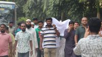 সাজিদ হত্যার ১০০ দিন, ইবি শিক্ষার্থীদের প্রতীকী কফিন মিছিল
