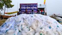 মেঘনায় কোস্টগার্ডের অভিযানে ৯০ লাখ মিটার কারেন্ট জাল জব্দ