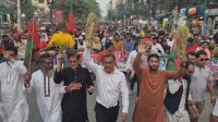 হাজারো নেতাকর্মী নিয়ে মোস্তফা জামানের নির্বাচনী গণসংযোগ
