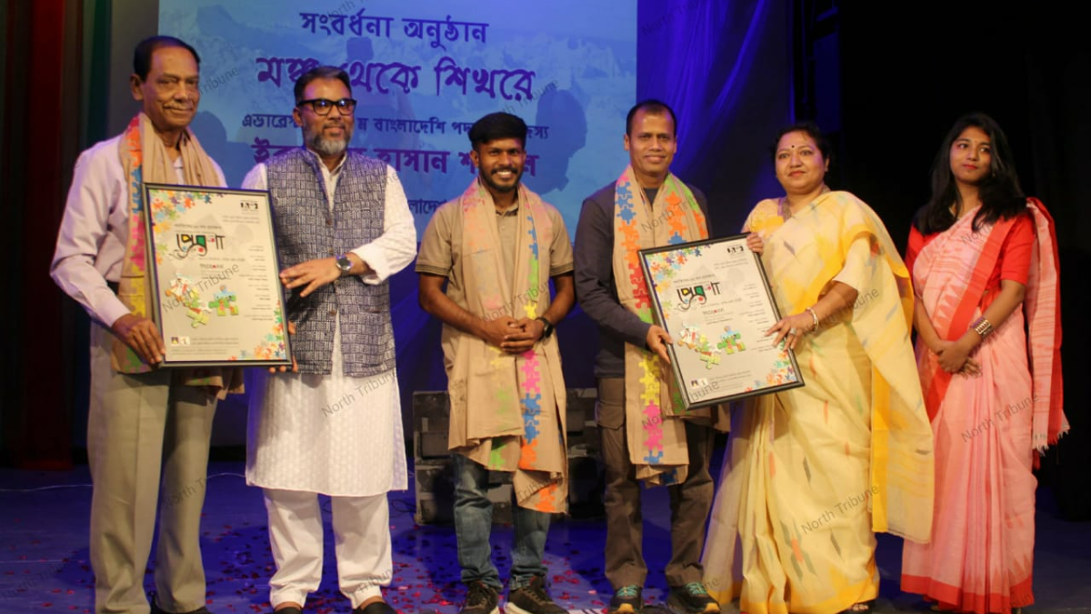 এভারেস্টজয়ী শাকিলকে সংবর্ধনা