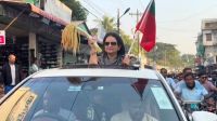 বিএনপির মনোনয়ন প্রত্যাশী নাভীলা চৌধুরীর নেতৃত্বে শোভাযাত্রা
