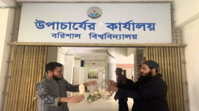 ববি উপাচার্যের দপ্তরে ‘মূলা’ পাঠালো ছাত্র আন্দোলন