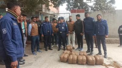 নওগাঁয় যৌথ অভিযানে বিপুল মাদক জব্দ, আটক ২