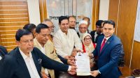 নারায়ণগঞ্জ-১ আসনে বিএনপি প্রার্থী দিপুর মনোনয়নপত্র দাখিল